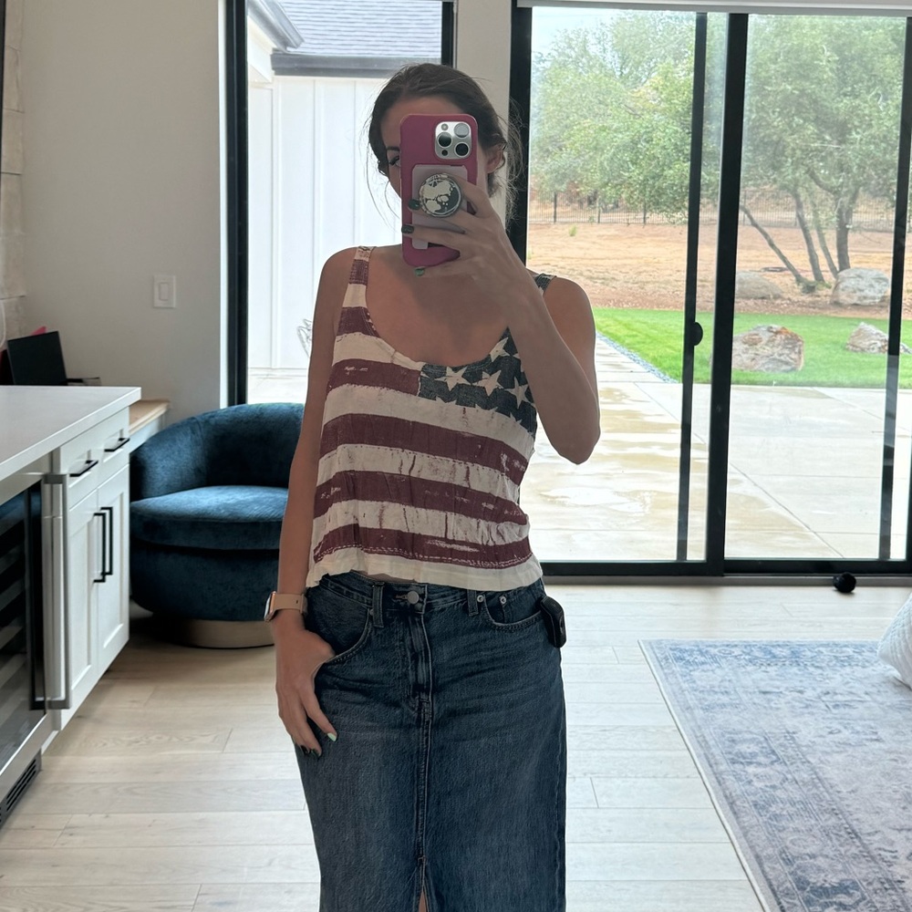 American flag tank
